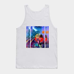 Angel T-Rex in Space Tank Top